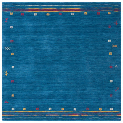 Danette Blue Southwestern Hand-Loomed Wool Rug