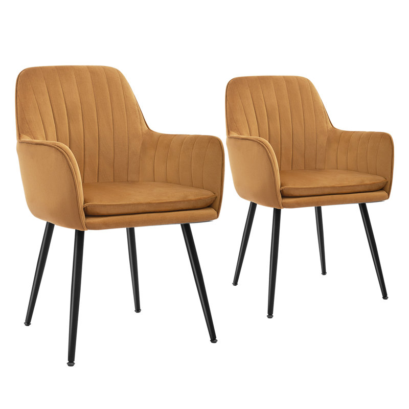Chaise d'appoint en velours H Louis, Brun
