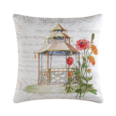 Garden Folly Accent Cotton Throw Pillow