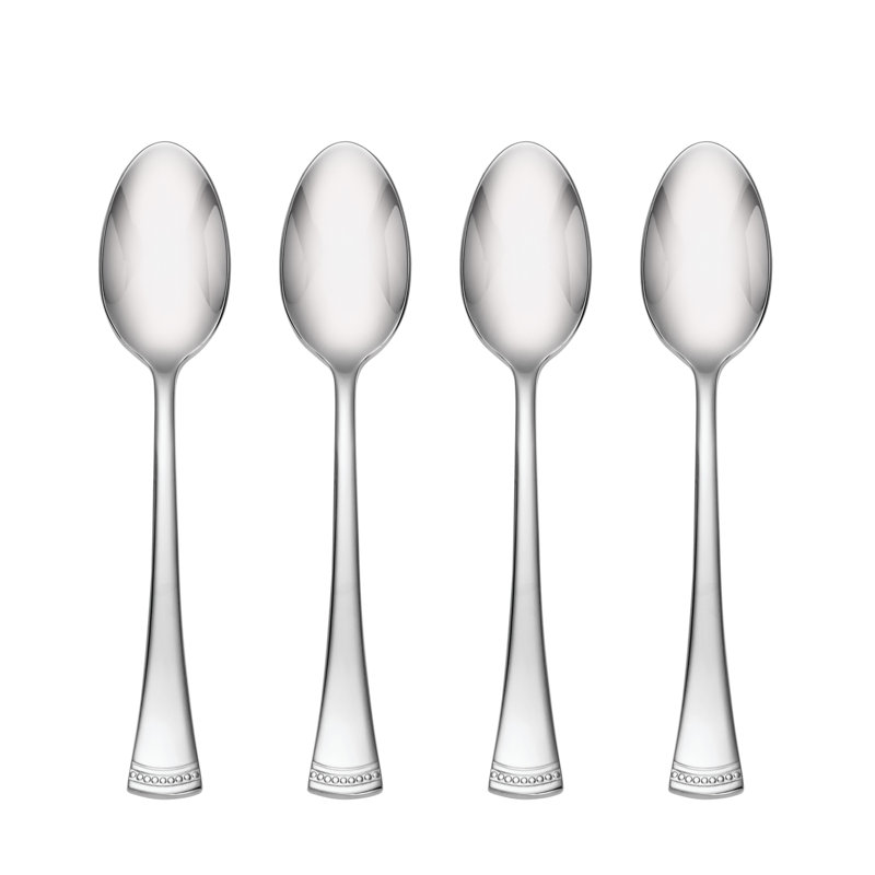 Portola Silver Stainless Steel Teaspoons Set of 4
