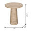 Grande table d'appoint 25,5 po crème avec piédestal en magnésium - 22 po x 22 po, table de chevet Suits, vestibule, support pour plante, salon rond 22 po x 22 po x 25,5 po, polyvalente pour table de vestibule, mobilier-931176361