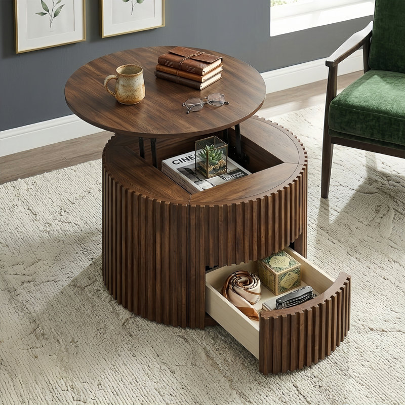 Table basse 29,8 po Mid Century Modern, Brown