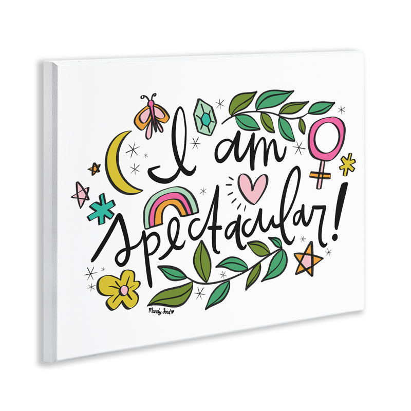 Motivation «I Am Spectacular», plaque murale, design par Mandy Ford Art + Illustration