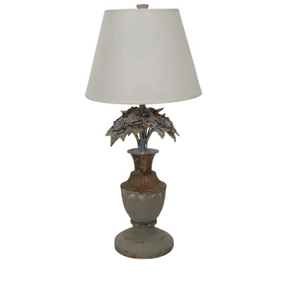 Metal Table Lamp With Linen Shade