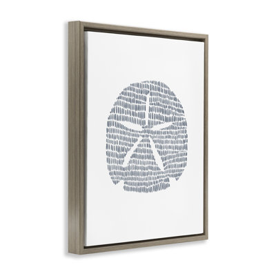 «Minimal Sand Dollar», art mural encadré sur toile flottante par Jetty Home, LLC