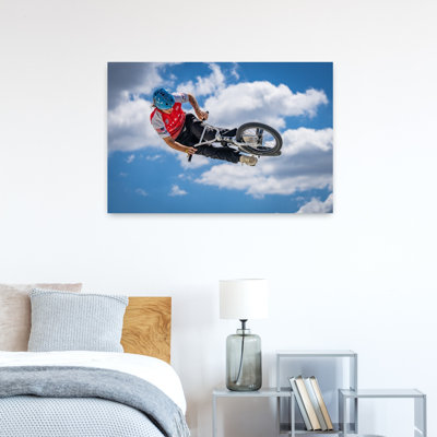«Extreme Bmx Jump Abstract Contemporary Landscape Nature», reproduction d'art murale