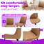 Ensemble de 2 chaises de salle à manger en similicuir avec coussins épais avec pieds en métal robustes et chaises d'appoint sans accoudoirs-123167658