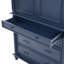 Grand garde-manger autoportant, grande armoire de rangement de 43,3 x 20 x 77,3 pouces avec 6 tablettes de porte, 2 tablettes réglables et 5 tiroirs, bleu