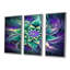 Vibrant Green Future Flower - Boho Mandala Wall Art Print Set-750618748-750618749