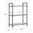 Antique Oak & Sandy Gray Finish 3 Bookshelf. Strong Metal Frame Shelves. Versatile Open Storage For Books, Decor. 26" X 36" 14". 24 Lb. Weight Shelf In Theme. . Neat Option. W H 14" D. Lb
