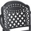 Chaise de patio en fonte d'aluminium 4 pièces avec cadre noir et coussins rouges-882976669-882976671