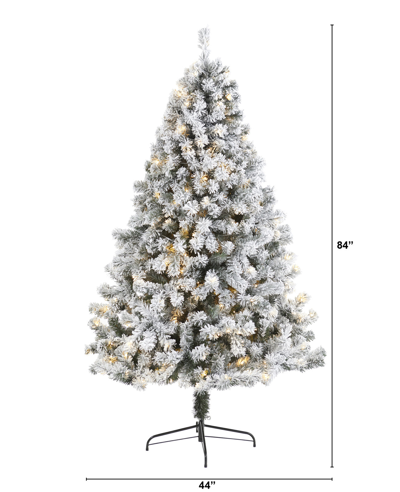 Lighted Artificial Christmas Tree, 7' H