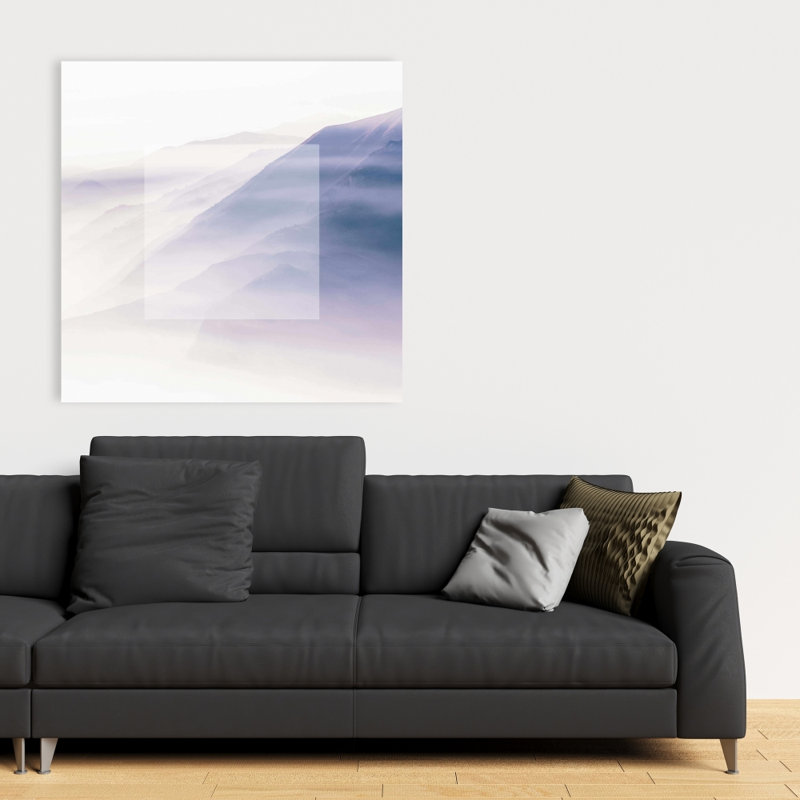 Brume - Toile de paysages de formes pour une décoration intérieure élégante, H 36 po x l 36 po
