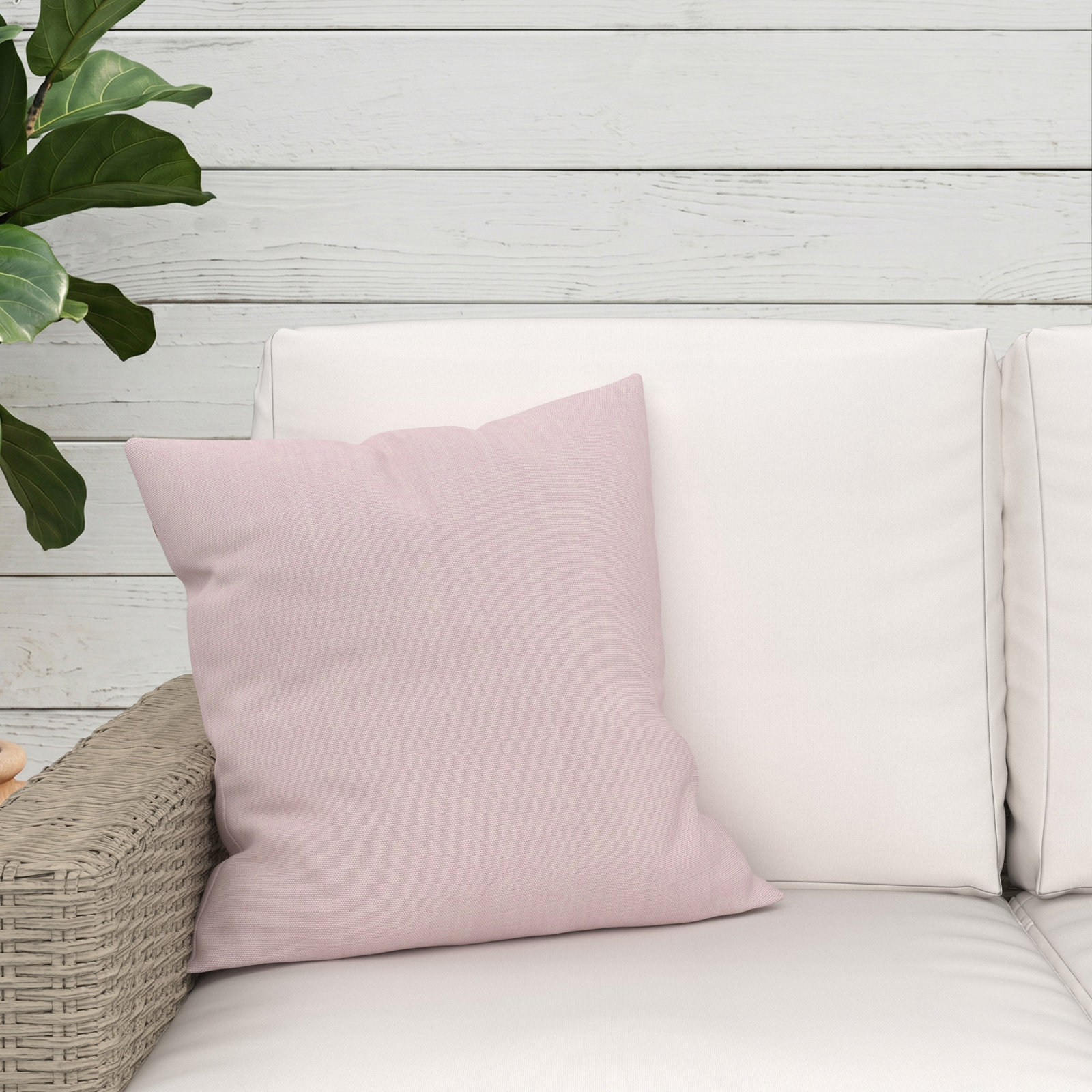 Sunbrella® Throw Pillow, Square 18", Sunbrella® Play Cameo