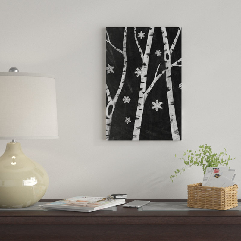 « snowy birches iii » par mary urban, impression sur toile, H 26 po x l 18 po x P 1,5 po, Pas de tapis, Toile tendue