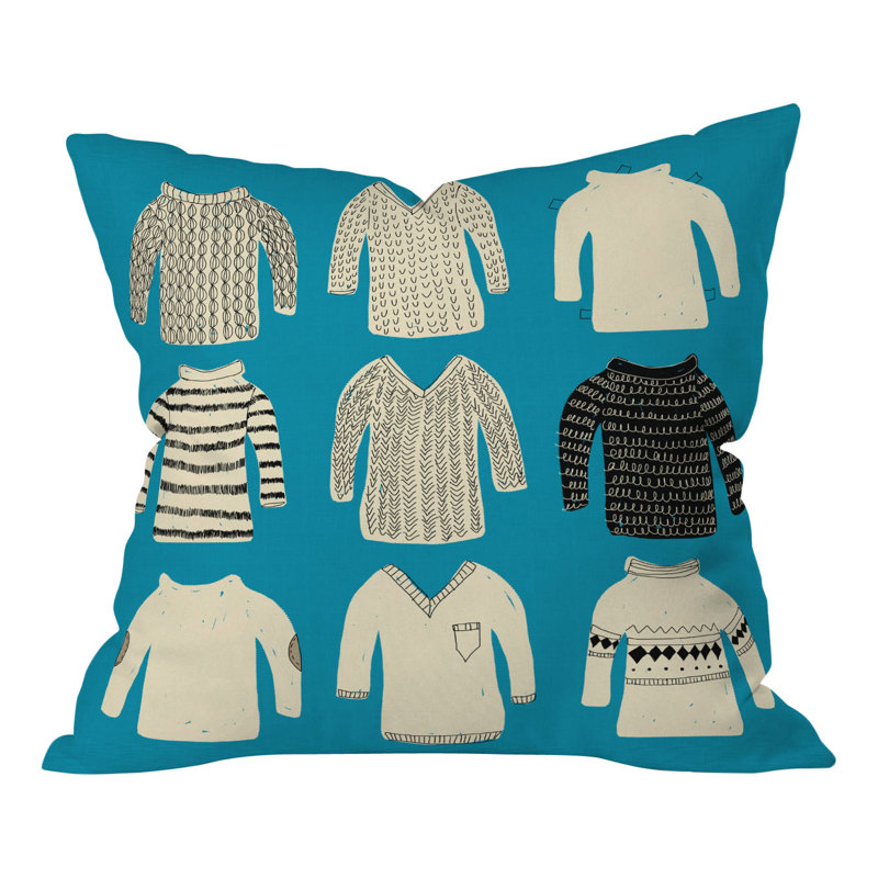 Coussin décoratif chandails, 20 po x 20 po