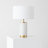 Arden 17 in. Modern LED Table Lamp with Fabric Drum Shade and USB Port - Bundle Set of 2