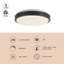 Yanis 12-in Black dimmable LED Flush Mount-932894602