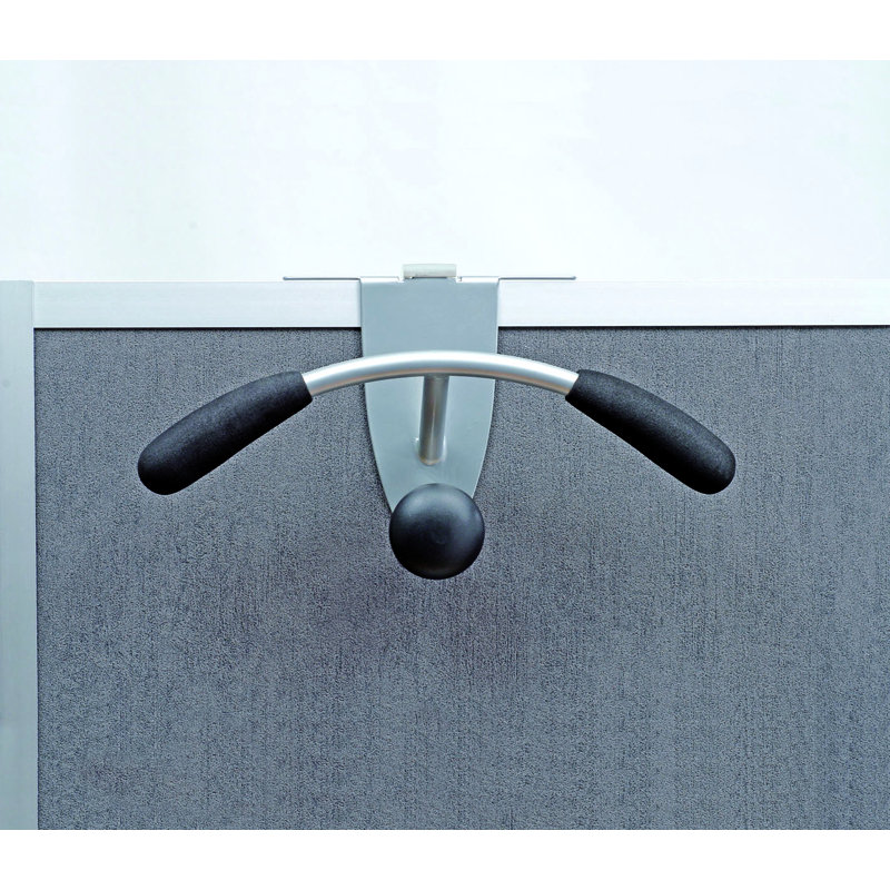 Silver Over the Door Metal and Foam Coat Hook