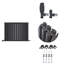 iBathUK Princia Horizontal Double Oval Panel Radiator Angled Valve-624311153-624311156