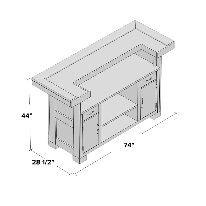 Salvatore 74'' Bar Cabinet