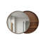 Miroir mural coulissant 23,62 "avec tablettes de rangement - Armoire d'appoint en bois à 2 niveaux
