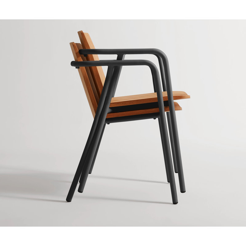 Offline Outdoor Dining Armchair, Carbon