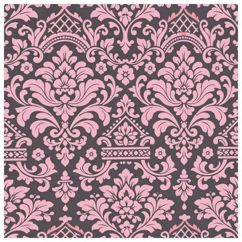 Couvertures roses à motif damassé, 50in W x 60in H