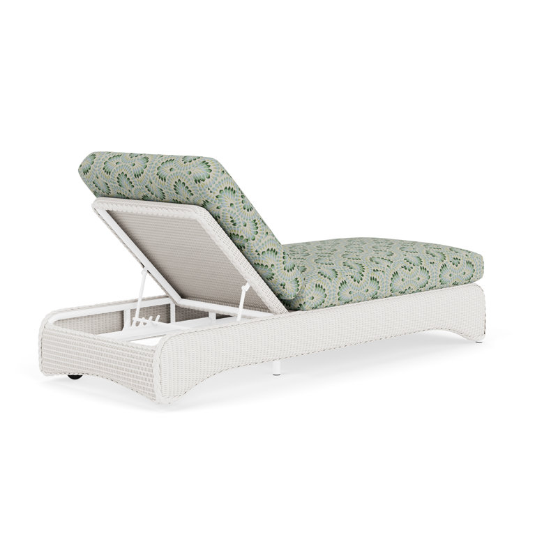 Loom Outdoor Chaise Lounge, Plume Spring, Hickory