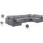 Canapé modulaire en velours 6 pièces Hinami-94482536