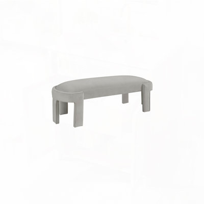 Velvet Fabric  Upholstered Bench