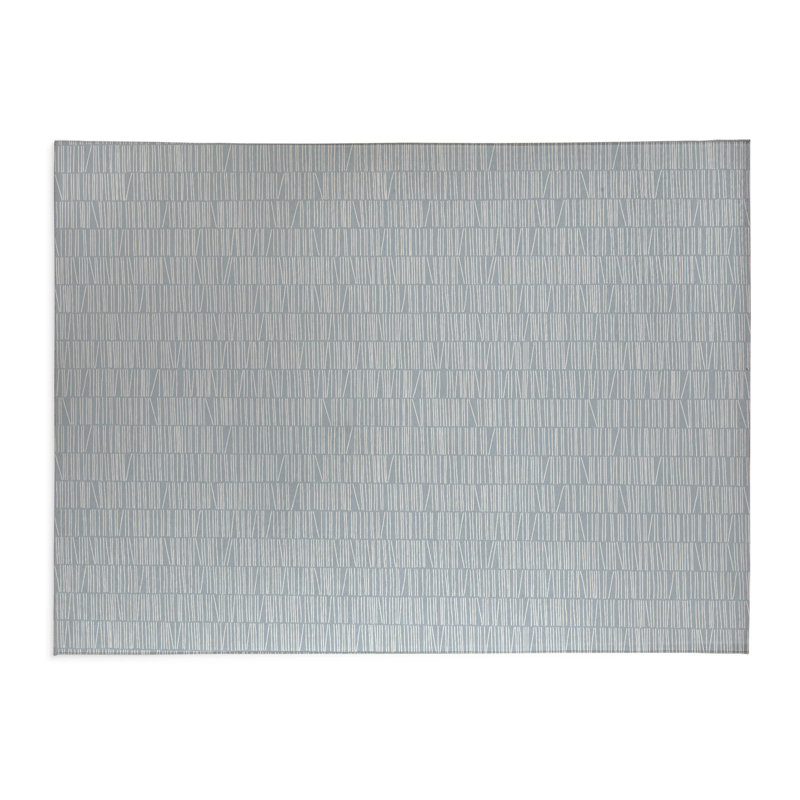Tapis de bureau léger avec bibliothèque, L 6 pi x L 4 pi, Bleu ardoise
