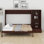 Grand lit escamotable mural avec compartiments de rangement à hauteur réglable et tablette, 1 lit plateforme et lit pliant pour chambre d'amis de petite taille