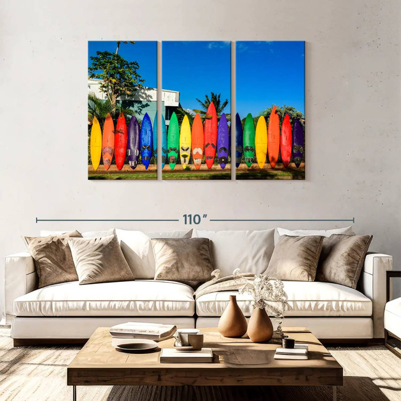 Senne Surfboard Fence In Paia, 48" H x 74" W