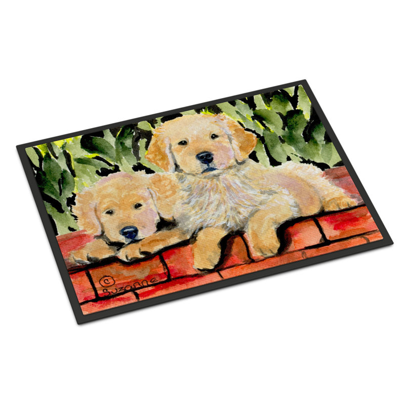 Paillasson anti-dérapant d’intérieur Golden Retriever Sugden, Rectangle 2 pi x 3 pi