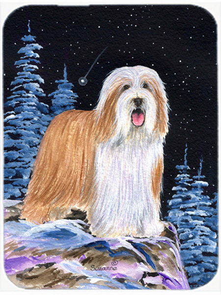 Red Barrel Studio® Bernadeta Bearded Collie Glass Cutting Board