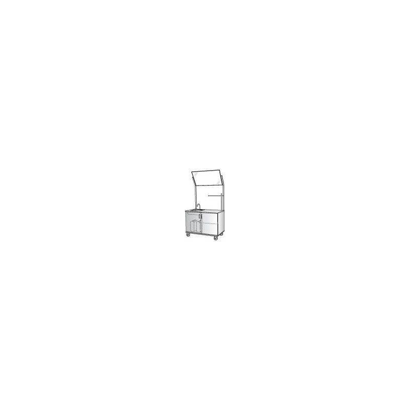 Bureau d'instructeur mobile, Noir, Noyer