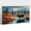 Impression d'art sur toile, "Grand orignal", impression sur toile, forêt de montagne-147897155