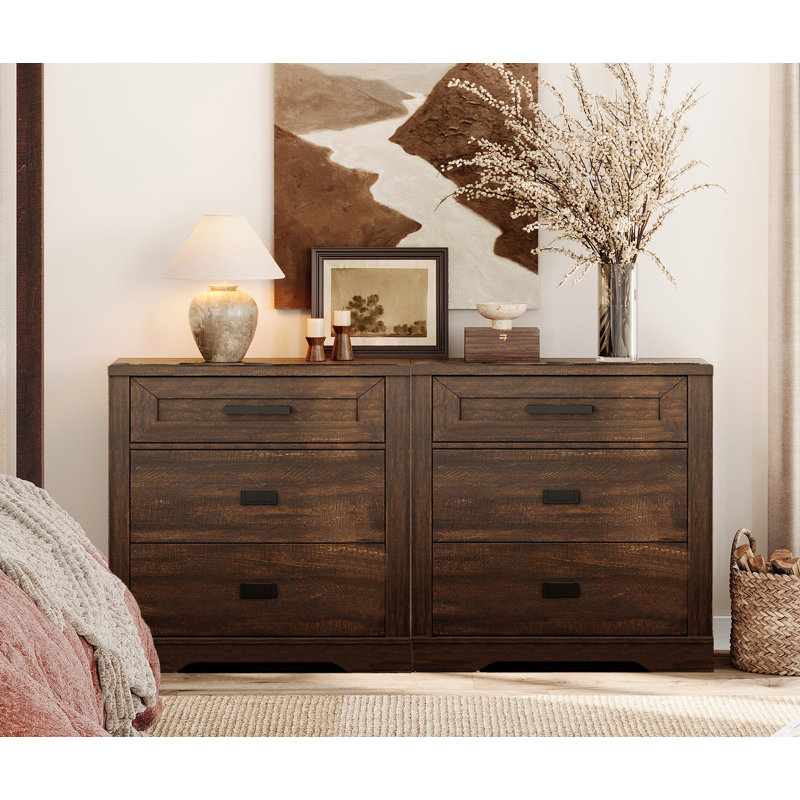 Laziza 6-Drawer Manufactured Wood Dresser , Brown