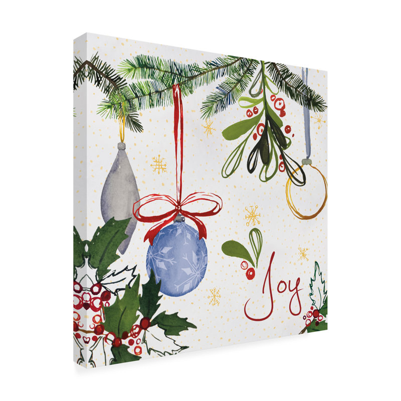 Art sur toile Harriet Sussman «Watercolor Christmas I», H 18 po x l 18 po x P 2 po
