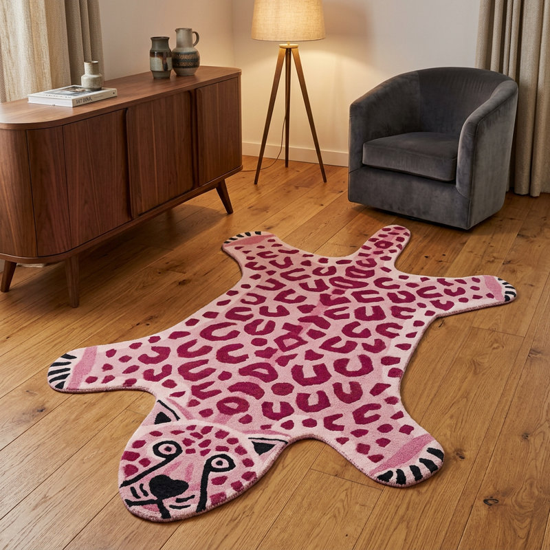 Tapis léopard 5 pi x 8 pi