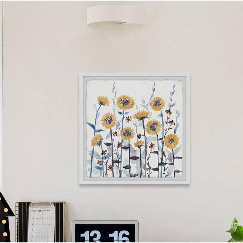 African Daisies - Single Picture Frame Painting, 30cm H x 30cm W x 3.81cm D