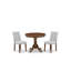 L'ensemble de table de salle à manger 3 pièces contient une table moderne et 2 chaises rembourrées en tissu de polyester beige brume, noyer antique-73189938-73189932-73189940