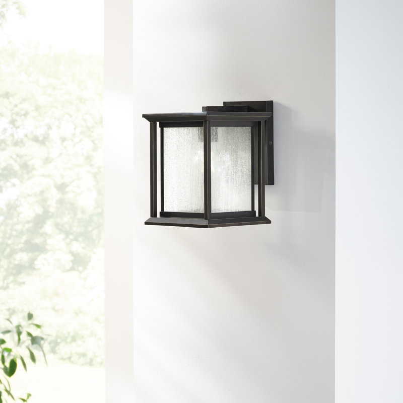 Audley Small Lantern from Generation Lighting , Antique Bronze, Seeded
