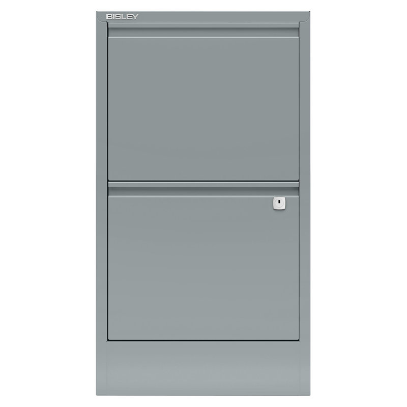 Home Filer 2 Drawer Filing Cabinet, Silver