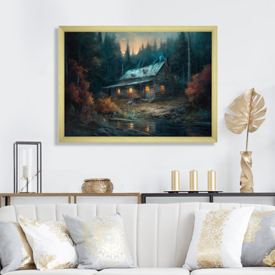 Cabin In The Woods - Forest Canvas Wall Art