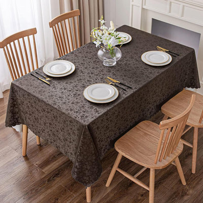 Nappe ronde, nappes en vinyle résistantes et imperméables, housse de table lavable et lavable pour la cuisine et la salle à manger