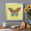 Papillon sur fond vert - reproduction d'art sur toile-11285680-11285681
