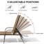 Ensemble de chaises longues inclinables 60,6 po Poultney-322553354