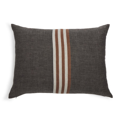 Benny Striped Linen Reversible Throw Pillow